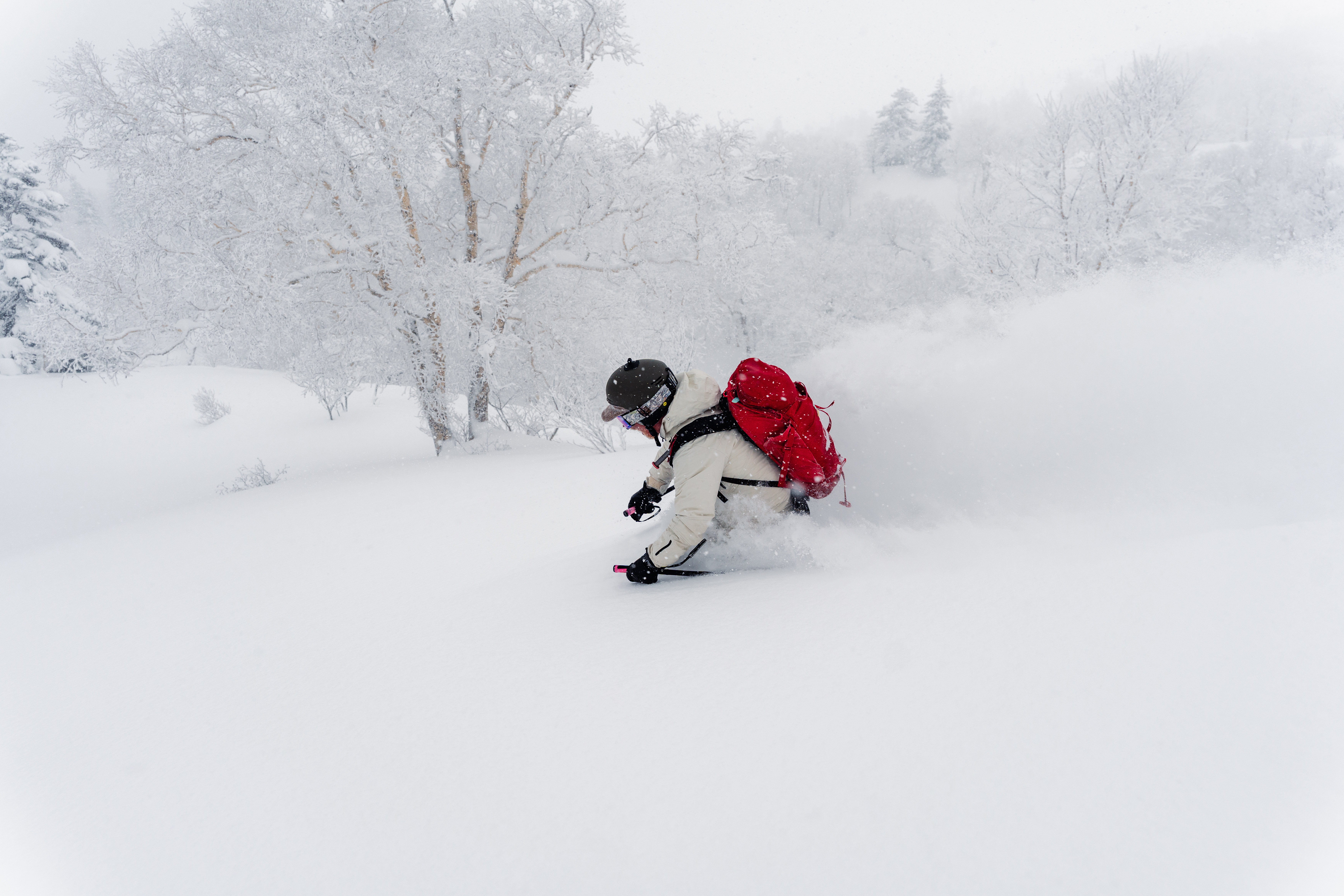 Deep powder red backpack